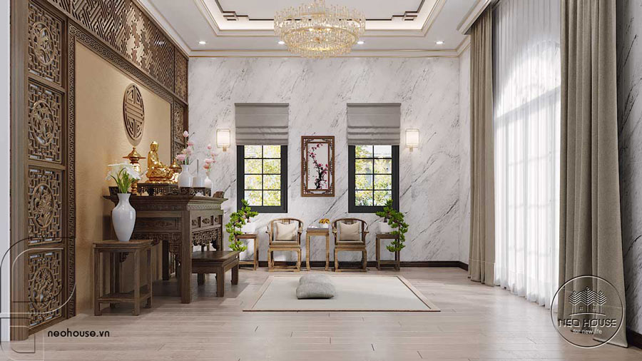 Quy hoạch không gian thờ cúng riêng biệt và trang trọng