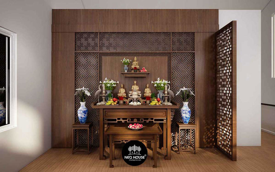 Không đặt đối diện cửa ra vào
