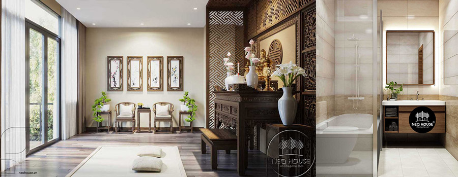 Đặt phòng thờ quá gần bếp hoặc WC