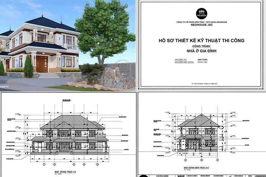 Triển khai hồ sơ kỹ thuật thi công chi tiết