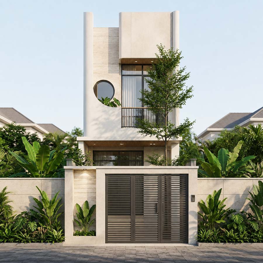 Mẫu nhà 2 tầng 3x15m