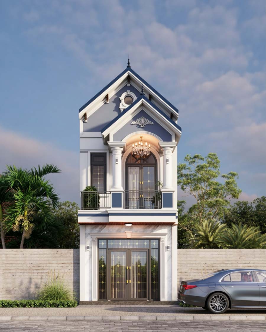 Mẫu thiết kế nhà 2 tầng 3x20m