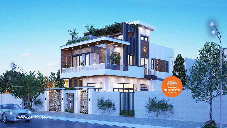 Mẫu thiết kế nhà 2 tầng 1 tum đẹp tại Đà Nẵng