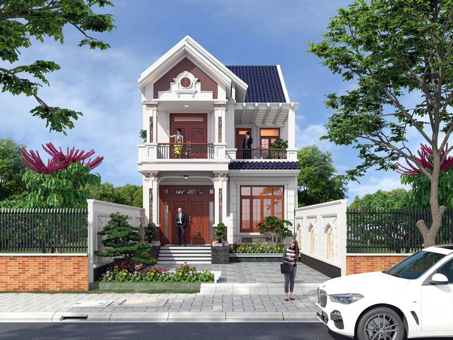 Mẫu nhà 2 tầng 6.5x15m tiện nghi