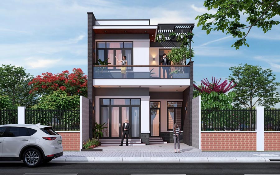 Mẫu nhà 2 tầng 6.5x15m tiện nghi