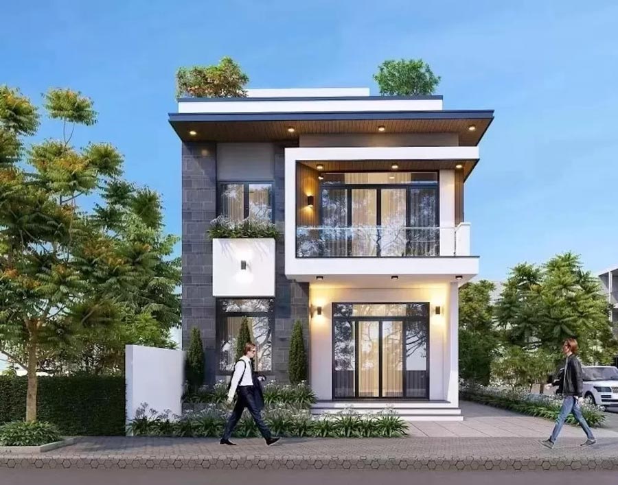 Mẫu nhà 2 tầng 6.5x20m hiện đại đẹp