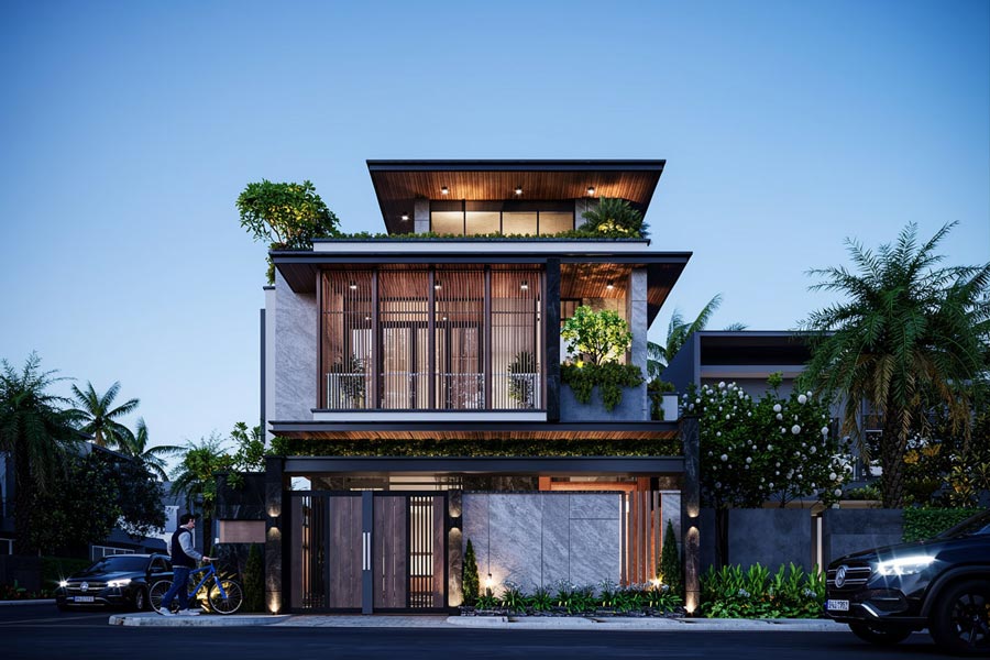 Mẫu thiết kế nhà 2 tầng 9x15m