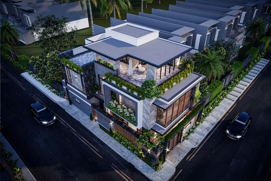 Mẫu thiết kế nhà 2 tầng 9x15m
