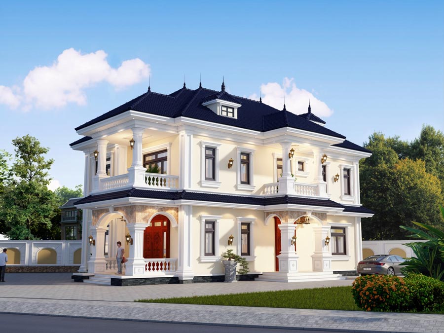 Mẫu thiết kế nhà 2 tầng 9x15m