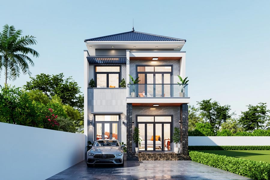 Mẫu thiết kế nhà mặt tiền 9x20m