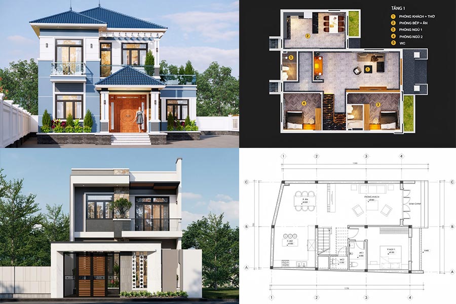 15+ Mẫu nhà 2 tầng có bếp riêng đẹp, đáng xây nhất 2026