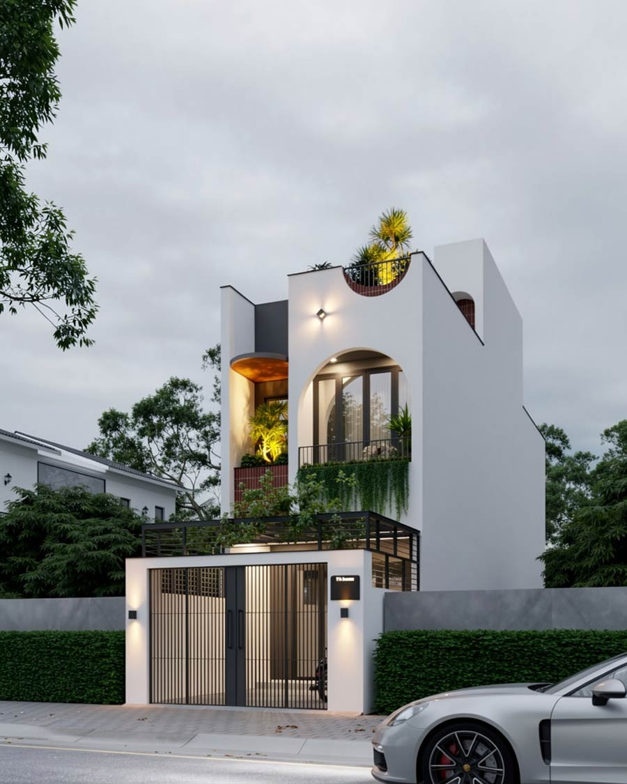 Mẫu nhà 2 tầng 5x20m đẹp tại Đà Nẵng