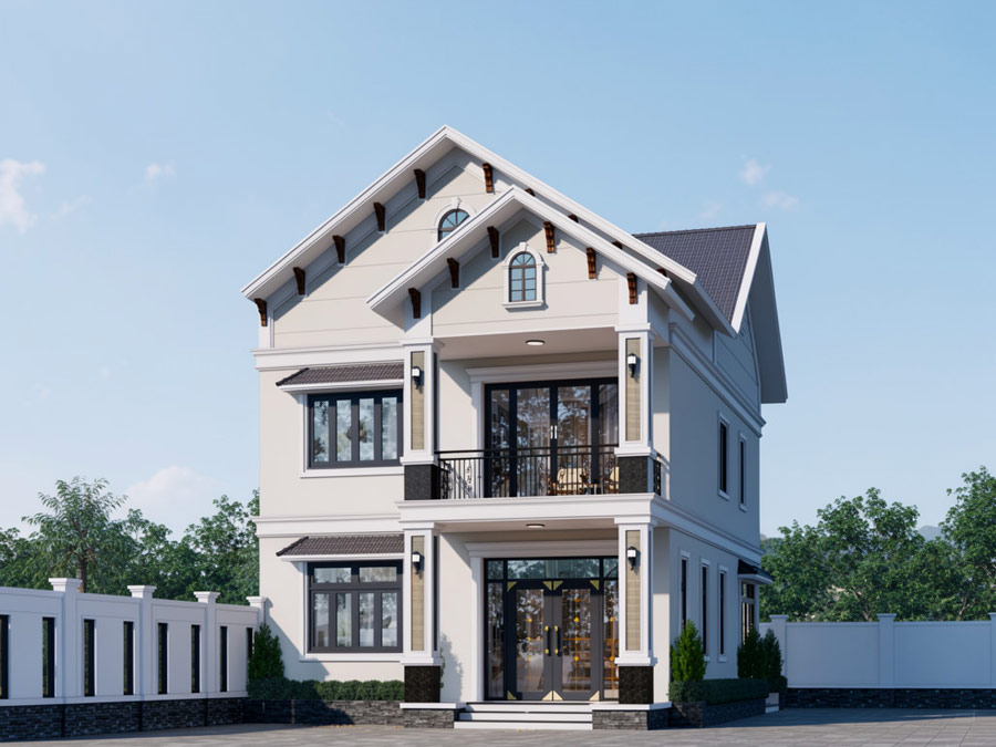 Mẫu nhà 2 tầng mái Thái tại Đà Nẵng