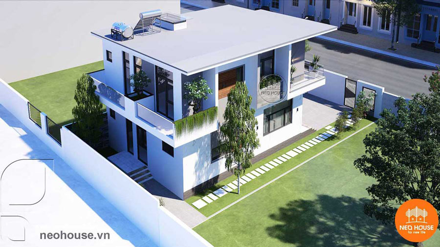 Mẫu nhà 2 tầng phong cách tối giản tại Đà Nẵng