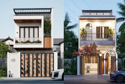 35+ Mẫu nhà 2 tầng mặt tiền 4.5m đẹp được ưa chuộng nhất
