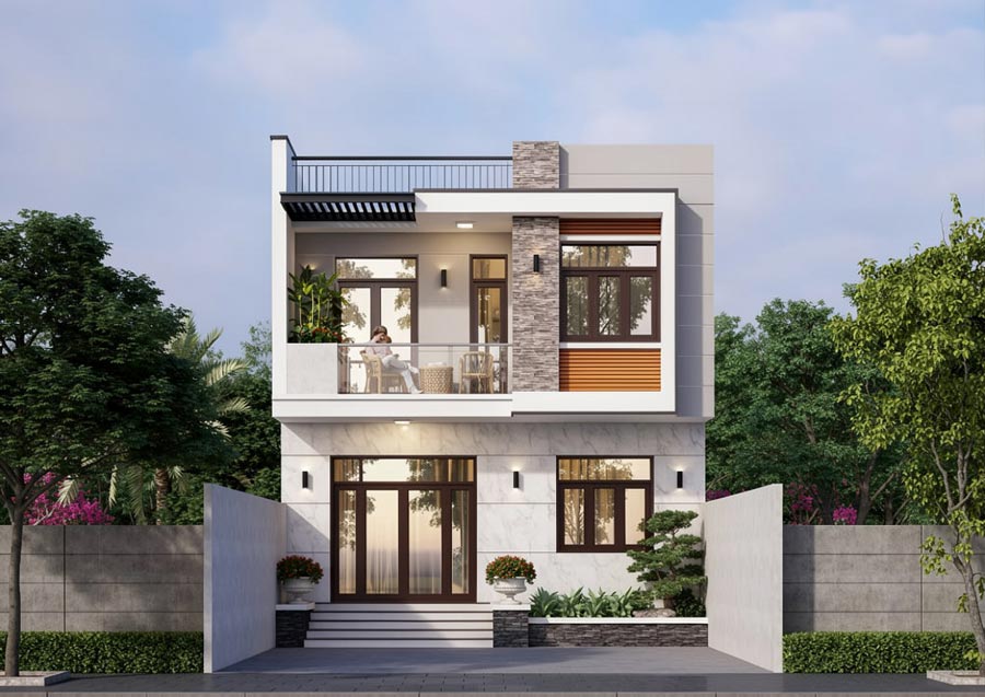 Nhà 2 tầng mặt tiền 7.5m có 4 phòng ngủ