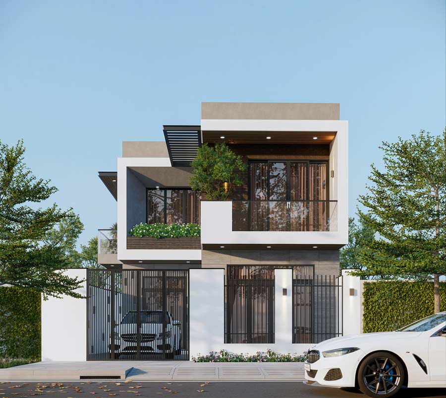Nhà 2 tầng mặt tiền 7.5m có 4 phòng ngủ