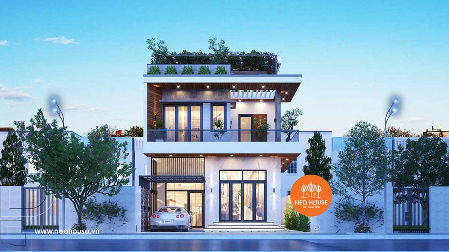 Mẫu nhà cấp 4 2 tầng 4 phòng ngủ