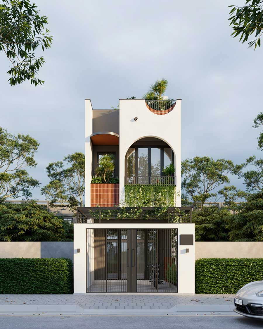 Thiết kế nhà cấp 4 2 tầng ở nông thôn