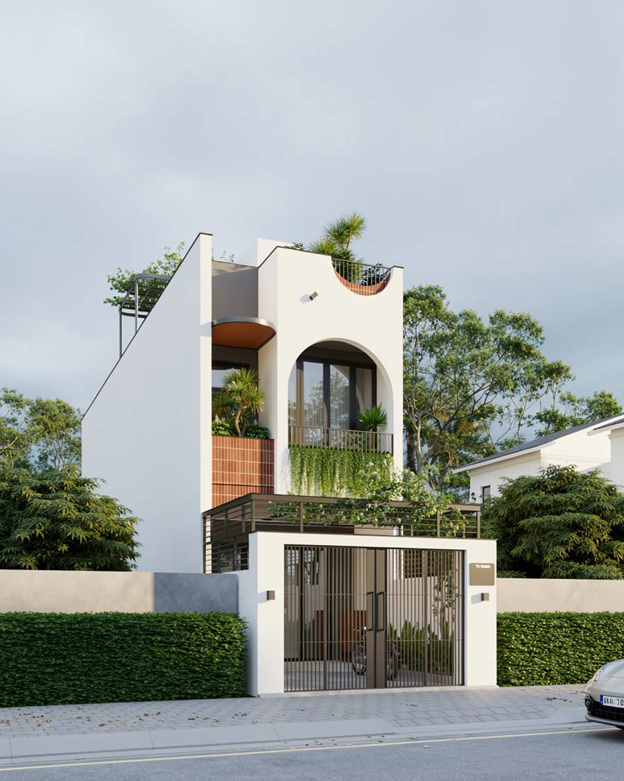 Thiết kế nhà cấp 4 2 tầng ở nông thôn