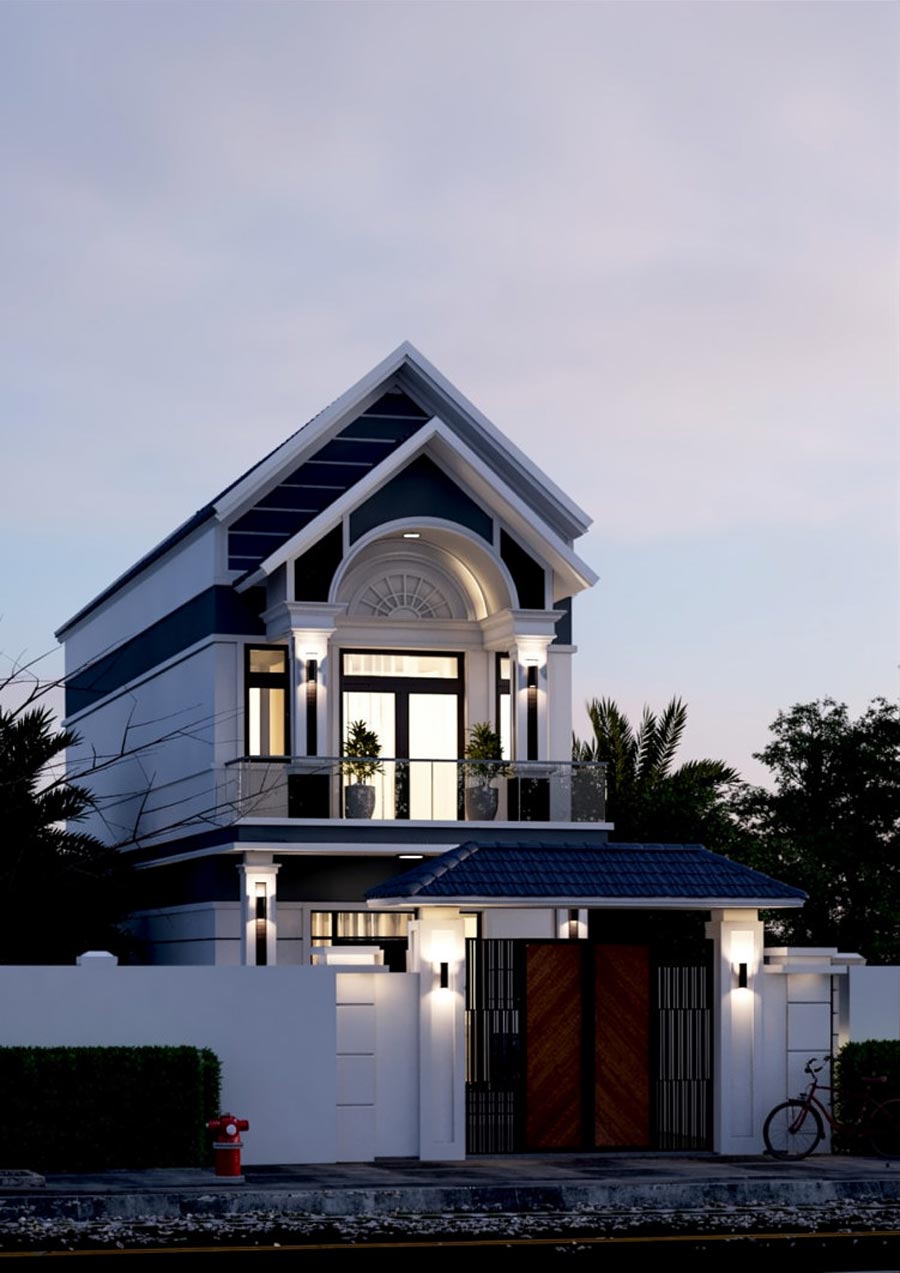 Mẫu thiết kế nhà 2 tầng 4.5x18m