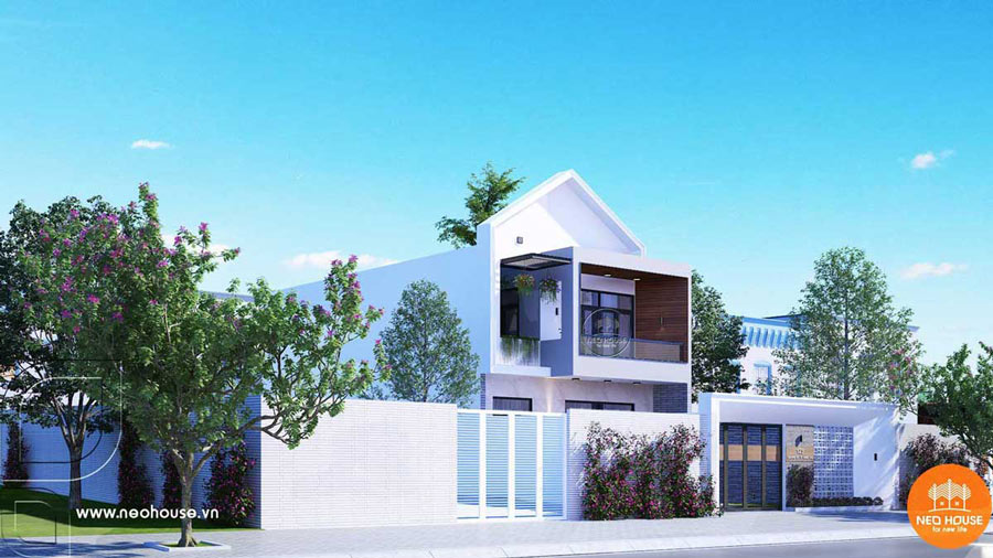 Mẫu thiết kế nhà 2 tầng hướng Tây 3 phòng ngủ