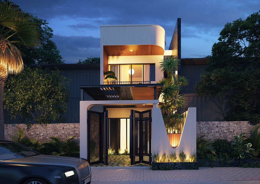 Thiết kế nhà 30m2 2 tầng 2 phòng ngủ
