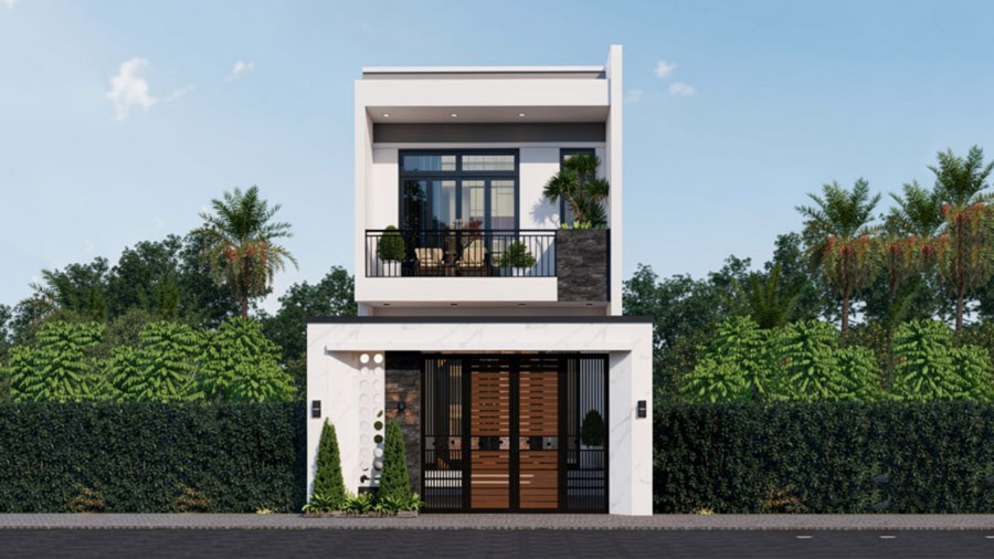 Mẫu thiết kế nhà phố 2 tầng 5x10m