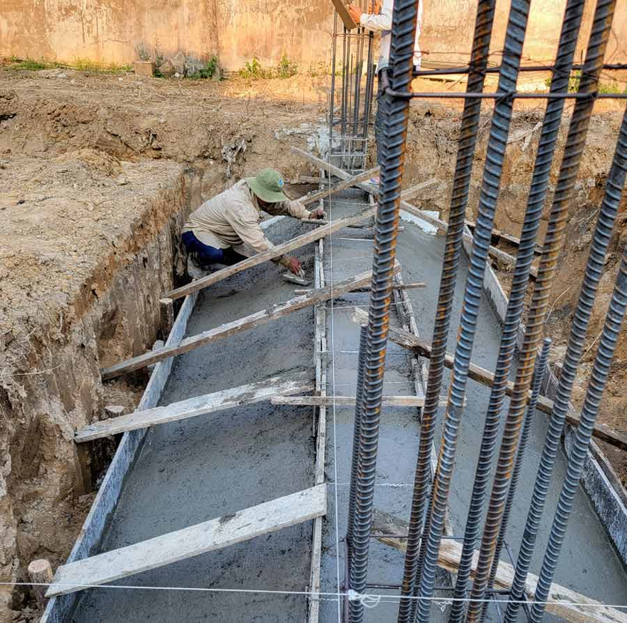 Khái niệm về móng băng nhà 2 tầng