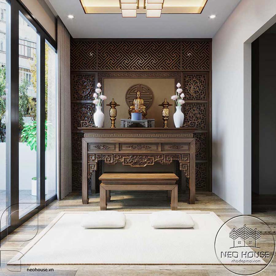 Nhà 2 tầng nên ưu tiên đặt bàn thờ ở vị trí cao nhất