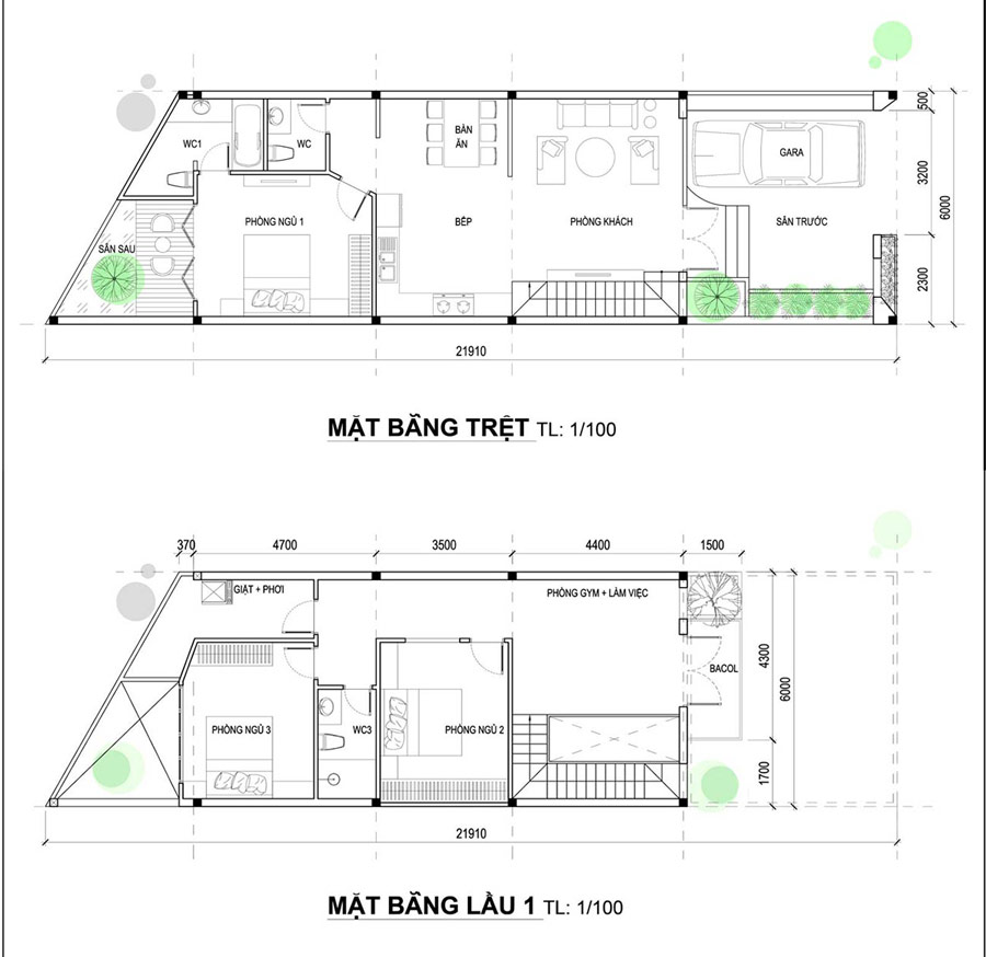 Đặt cầu thang tại vị trí kết nối thuận tiện