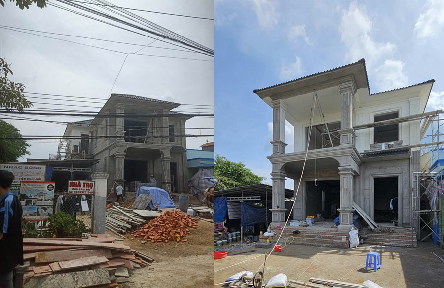 Bước 2: Trát tường, cán nền và ốp lát