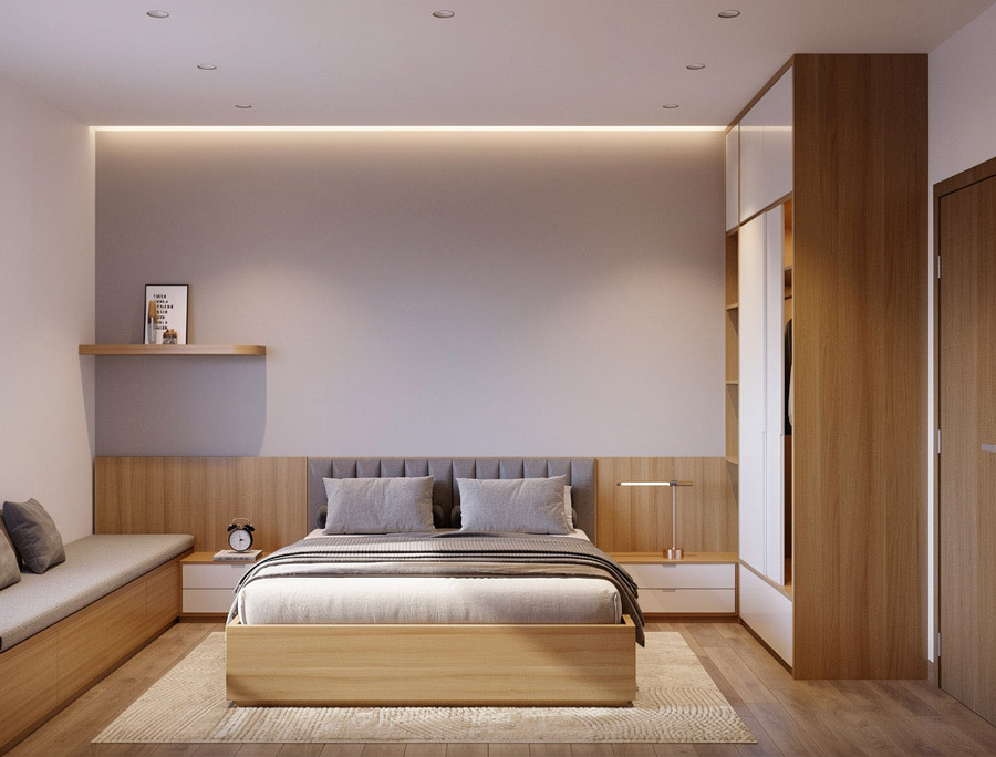 Nội thất phòng ngủ nhà 2 tầng 40m2