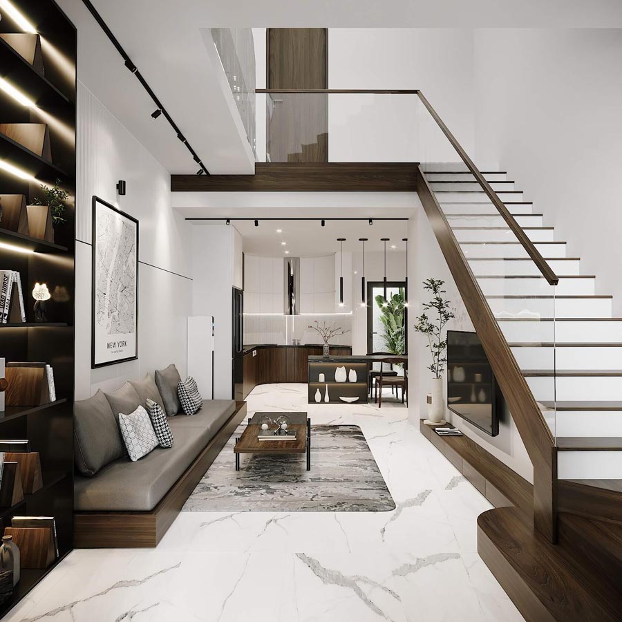 Nhà 2 tầng 40m2 trẻ trung, hiện đại