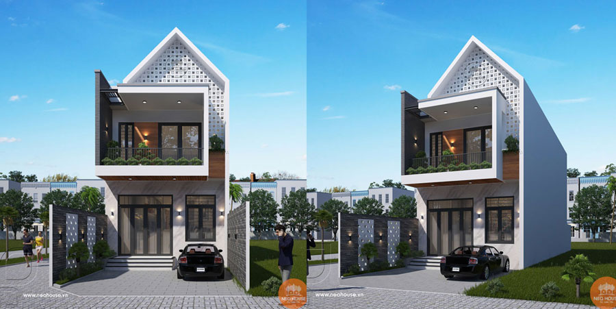 Ví dụ thực tế cách tính diện tích xây nhà 2 tầng