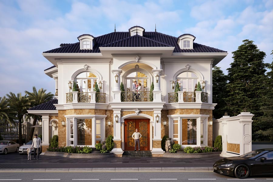 Đặc trưng nổi bật của mẫu nhà 2 tầng mặt tiền 12m