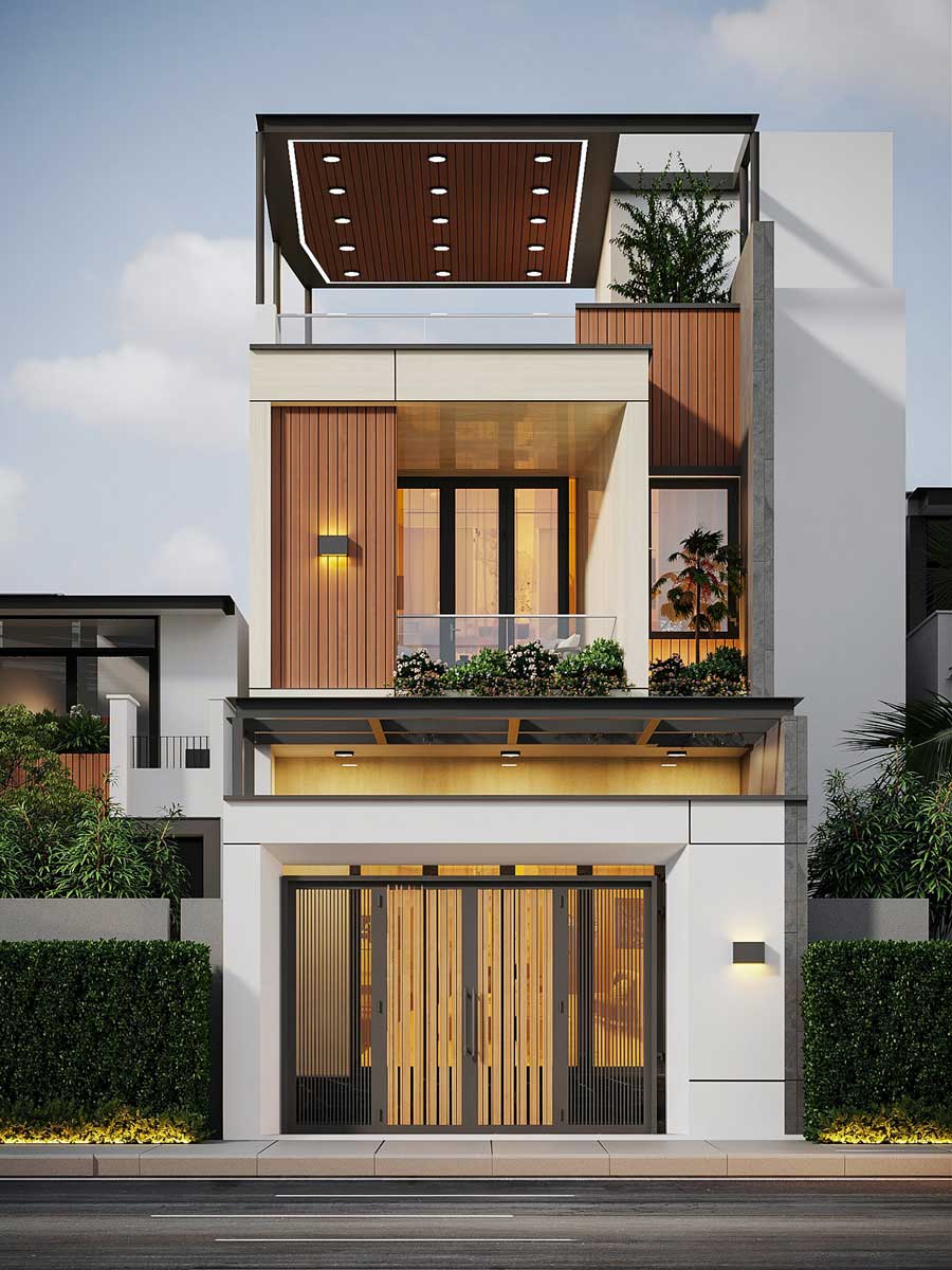 Lưu ý khi thiết kế xây nhà 2 tầng 1 tum đẹp, bền vững