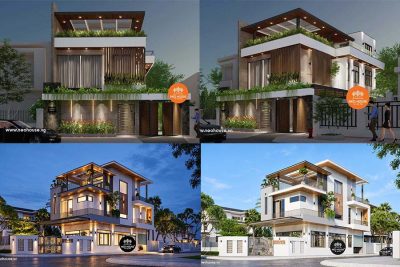 20+ Mẫu thiết kế nhà 2 tầng 1 tum 4 phòng ngủ đẹp, tiện nghi