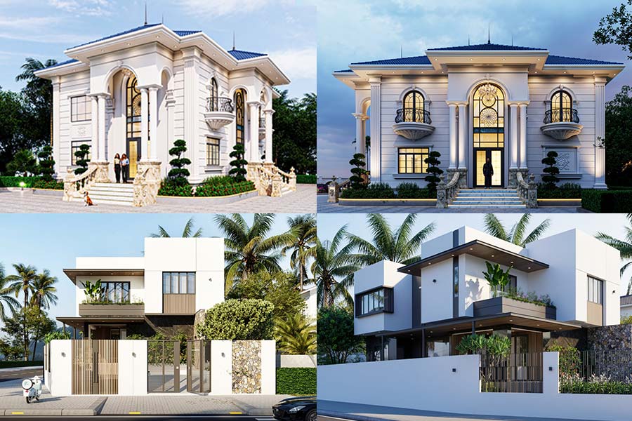 50+ Mẫu nhà 2 tầng mặt tiền 12m đẹp, ấn tượng nhất 2026