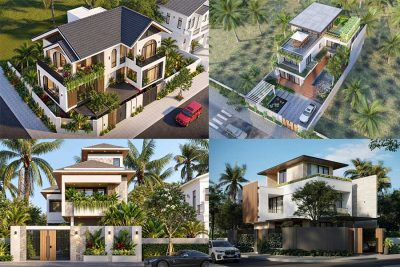 20+ Mẫu nhà chữ L 2 tầng 1 tum đẹp, tối ưu công năng 2026