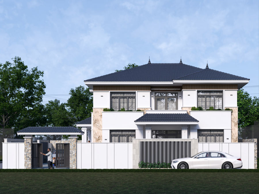 Nhà 2 tầng mặt tiền 12m sâu 10m