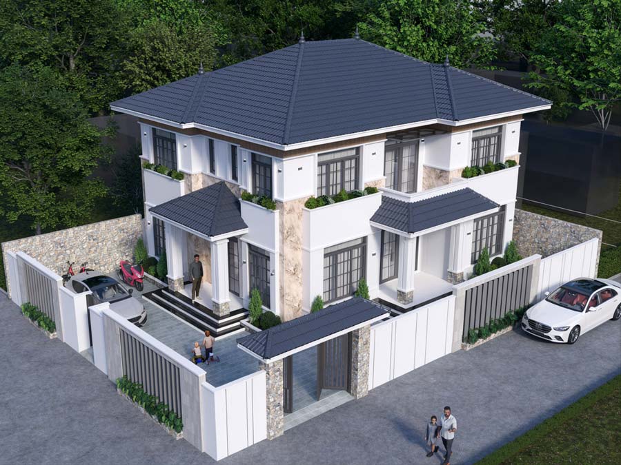 Nhà 2 tầng mặt tiền 12m sâu 10m