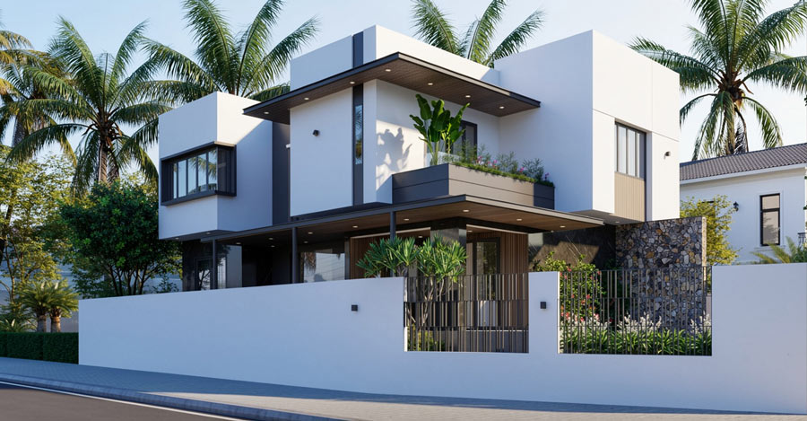 Mẫu thiết kế nhà 2 tầng 12x20m