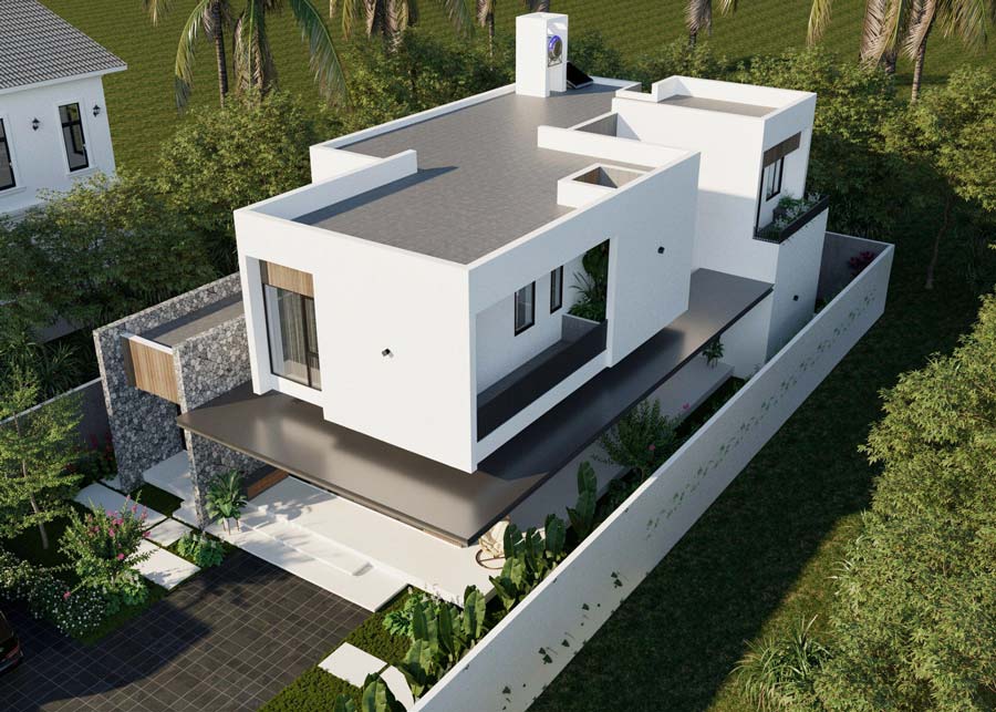 Mẫu thiết kế nhà 2 tầng 12x20m