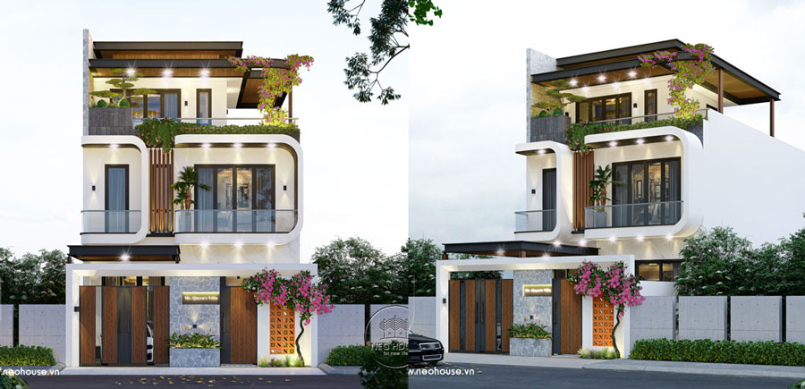 Ưu điểm nổi bật của nhà 2 tầng 1 tum mái tôn