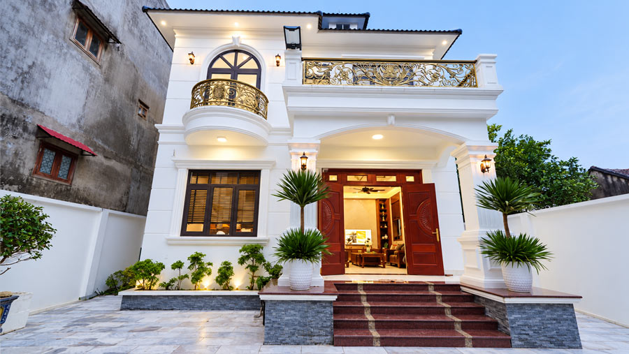 Chi phí thi công hoàn thiện kiến trúc nhà 2 tầng 90m2
