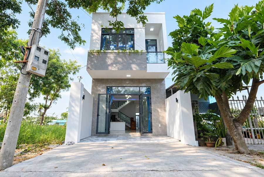Chi phí thi công hoàn thiện kiến trúc nhà 2 tầng 45m2
