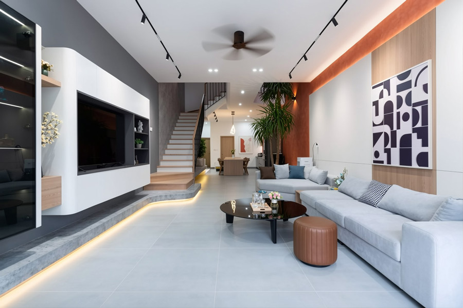 Chi phí thi công hoàn thiện nội thất nhà 2 tầng 90m2