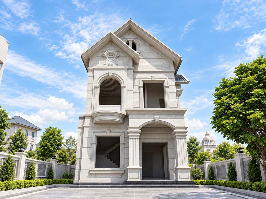 Chi phí thi công phần thô nhà 2 tầng mái Thái