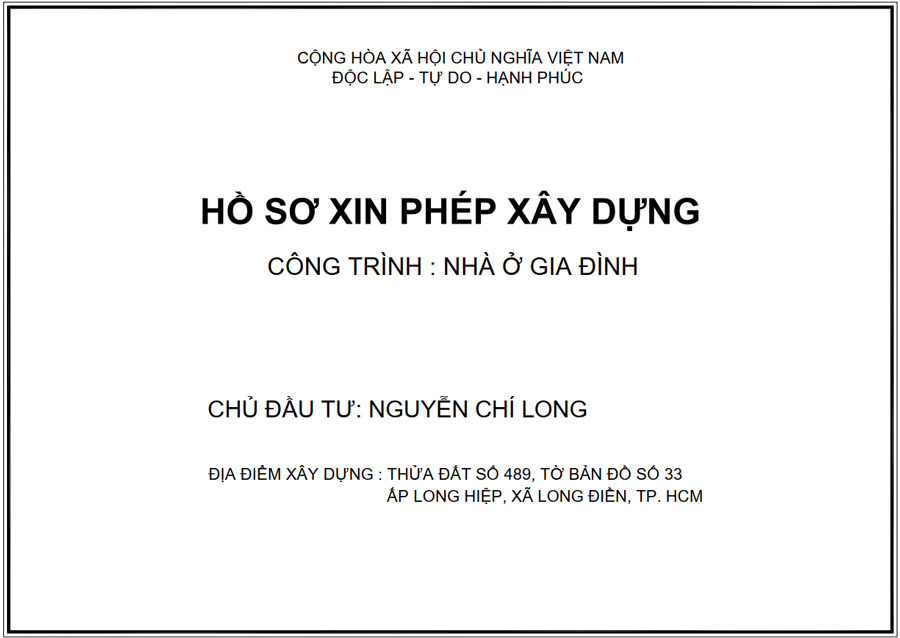 Chi phí xin cấp phép xây dựng